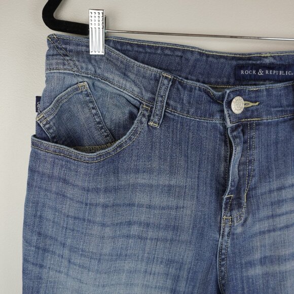 Rock &‎ Republic Straight Leg Jeans Size 16 - Picture 4 of 12
